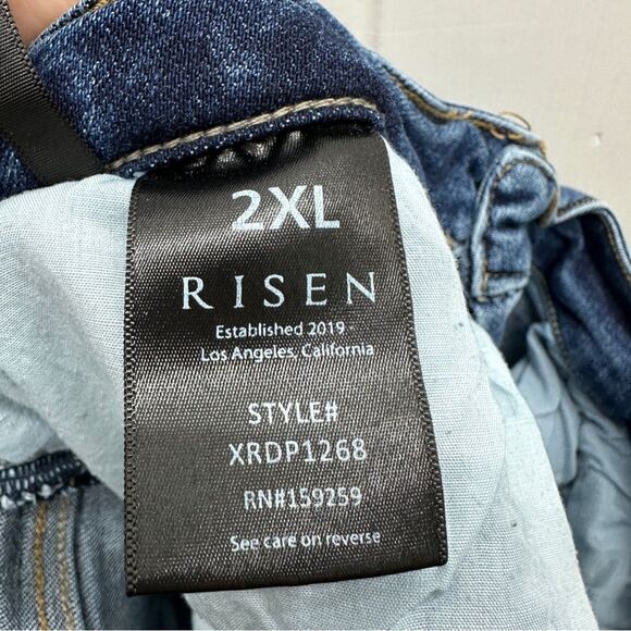 Risen high rise distressed denim jeans women's 2xl style XRDP1268 - Picture 8 of 9